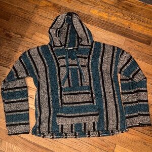 Blue and grey artesian sweater
